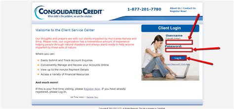 consolidated credit login.